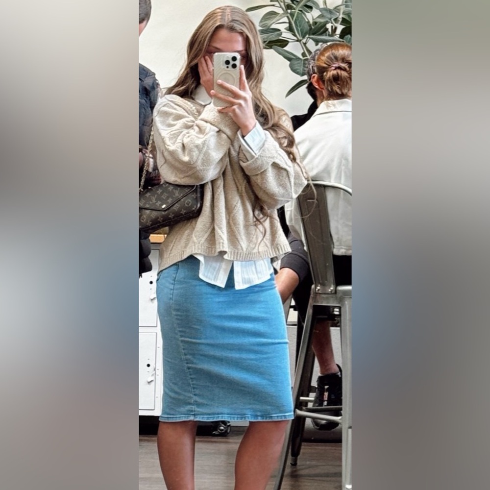 Blue Denim Skirt